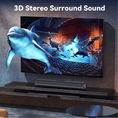 2.1Ch Sound Bars for TV, Soundbar with Subwoofer, Wired & Wireless Bluetooth 5.0 3D Surround Speakers, Optical/Hdmi/Aux/Rca/Usb Connection, Wall Mountable